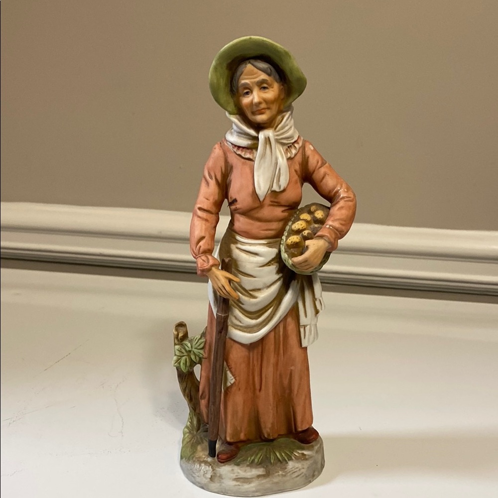 Charming Vintage Figurine in Earthy Tones